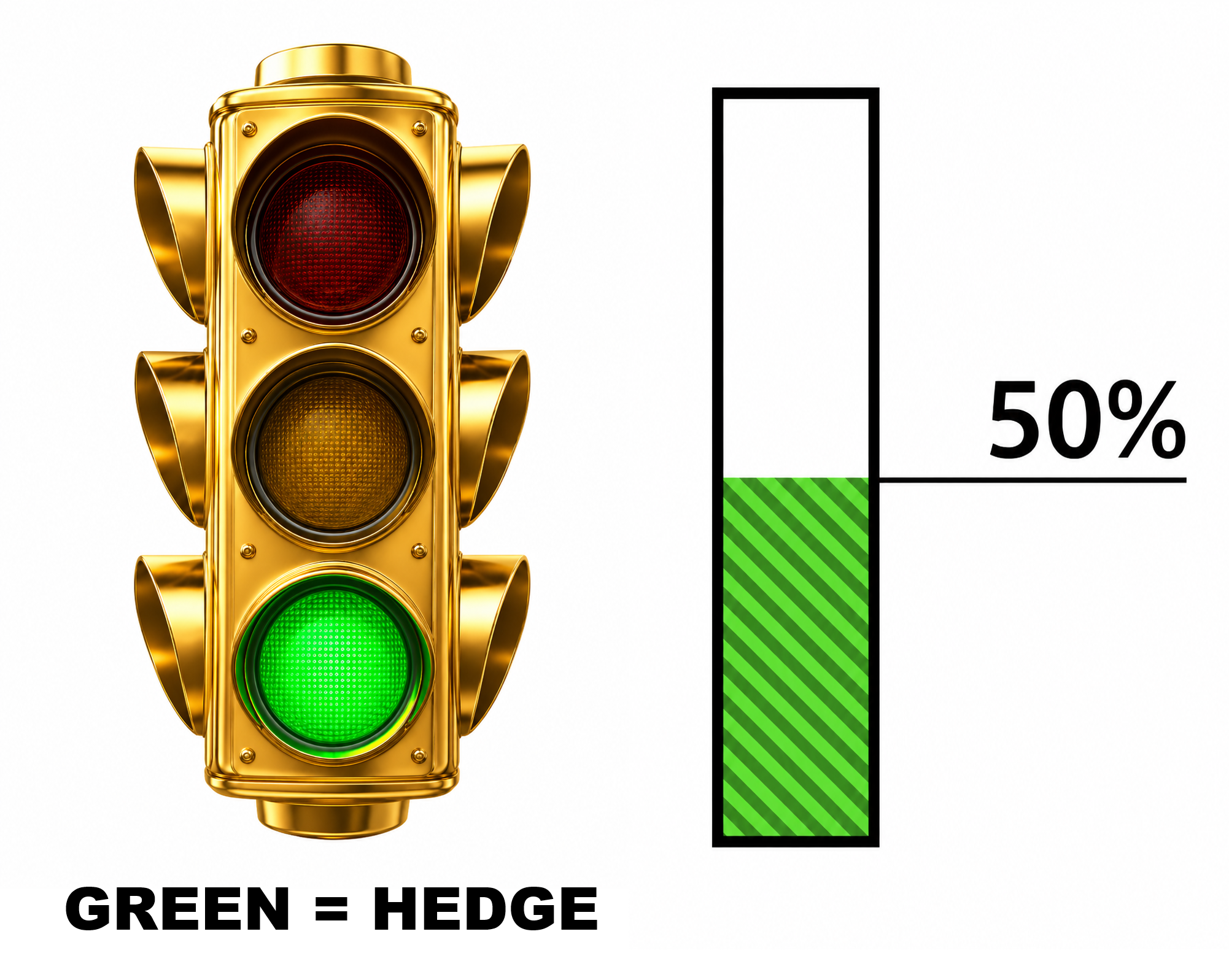Green = Hedge with Percentage